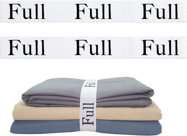 Maletnd 2 Pieces Bed Sheet Organizer Bands, Closet Organization Sheet Straps, Linen Labels Bedding Bands, Elastic Bed Sheet Storage Sheet Keepers (Full)