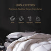 DWR Premium Feather Down Comforter Duvet Insert - 100% Skin-Friendly Cotton, Medium Weight Quilted for All Season Bedding (Full/Queen, Ivory White)