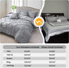 BedsPick Comforter Set Full, Oversize Bedding Sets 3 Pieces Cationic Dyeing, Pinch Pleated Comforter (84