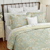 Laura Ashley - Brompton Collection - Quilt Set - 100% Cotton, Reversible, All Season Bedding, Includes Matching Sham(s), Queen, Serene